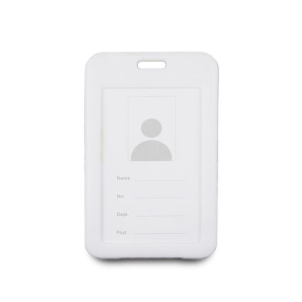 Бейдж на шнурку, вертикальний, колір білий – ATIS, 111 x 69 x 5 мм - Зображення 2