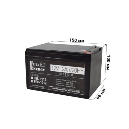 Акумулятор 12В 12 А·год для ДБЖ Full Energy FEP-1212 - Зображення 2