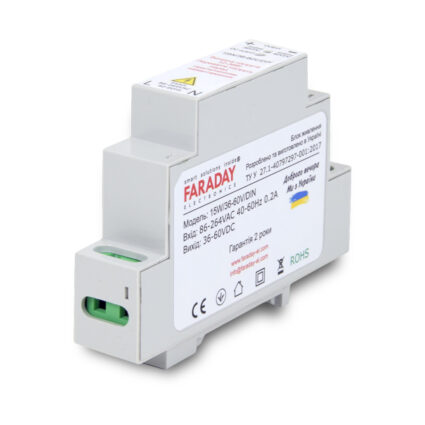 Блок живлення Faraday Electronics 15W/36-60V/DIN для кріплення на DIN рейку — изображение 2