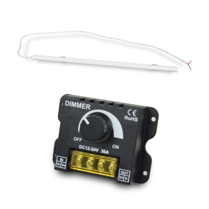 Комплект: Cвітильник LED лінійний 450мм 10Вт 6500K Faraday Electronics + Регулятор яскравості OKY3220 димер для світлодіодних стрічок 12В/24В DC 30А 360Вт