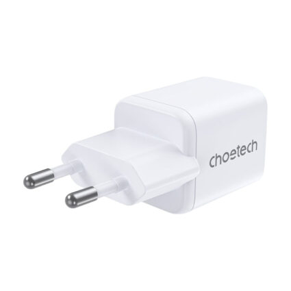 Мережевий зарядний пристрій Choetech PD5012 mini PD30W GAN A+C White — изображение 2