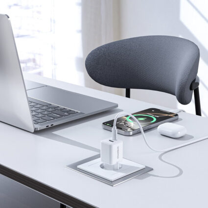 Мережевий зарядний пристрій Choetech PD5012 mini PD30W GAN A+C White — изображение 5