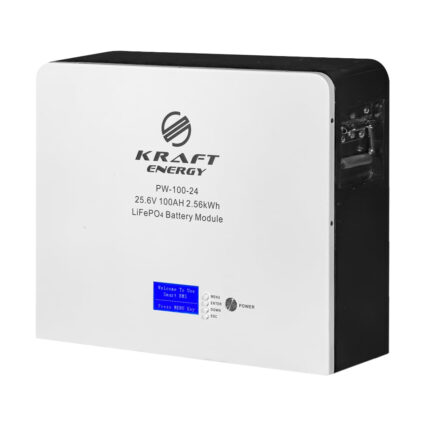 Акумуляторна батарея літій-залізо-фосфатна 25.6В 100А*год 2560Вт*год Kraft PW-100-24 LiFePO4 настінний монтаж - Зображення 2