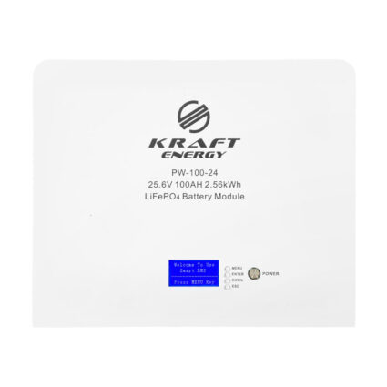Акумуляторна батарея літій-залізо-фосфатна 25.6В 100А*год 2560Вт*год Kraft PW-100-24 LiFePO4 настінний монтаж - Зображення 3
