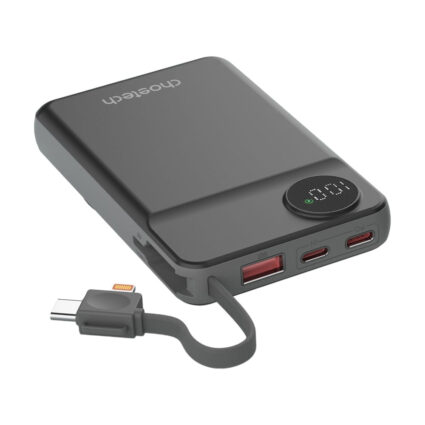 Повербанк 10000mAh Choetech B695 Black QC3.0 PD3.0 бездротова зарядка смартфонів та Apple Watch — изображение 3