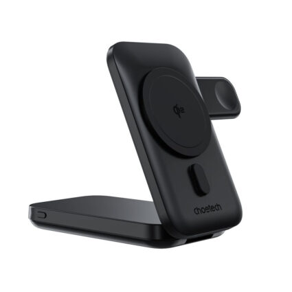 Повербанк з підставкою 10000mAh Choetech B750 Black QC3.0 PD3.0 бездротова зарядка смартфонів та Apple Watch - Зображення 2