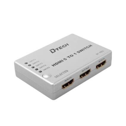 Комутатор 4K@30Hz HDMI 5x1 Dtech DT-7021 (MS)