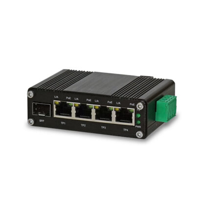 PoE-комутатор 5-портовий E-LINK LNK-IMC104GP-SFP IN 12-48V - Зображення 2