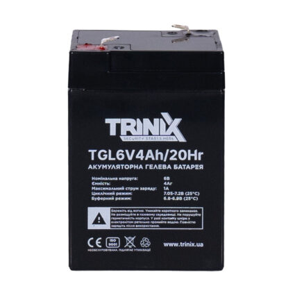 Акумуляторна батарея гелева 6В 4Аг Trinix TGL6V4Ah/20Hr GEL — изображение 2