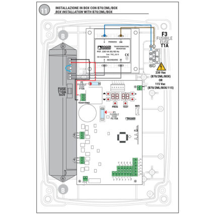 Roger B2 - B71/BC/INT Комплект аварійного живлення для автоматики серії MONOS - BE20 Brushless 24V DC Roger Technology — изображение 6