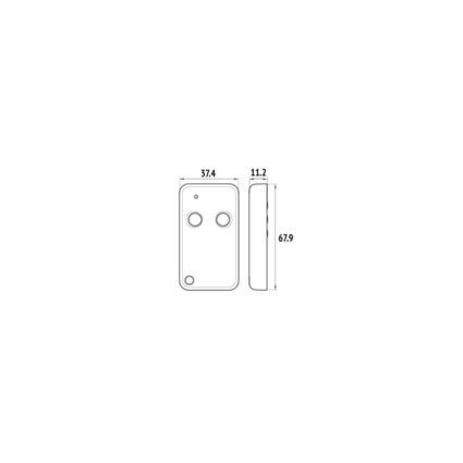 E80/TX52R/2 Пульт з фіксованим кодом, 2 канали, 433,92 МГц, з функцією копіювання Roger Technology — изображение 3
