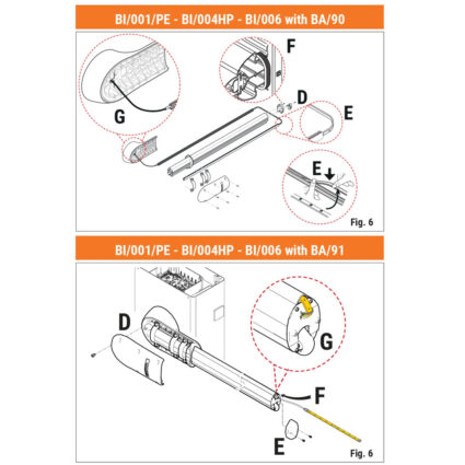 ALED/6C - 6 метрова світлодіодна стрічка червоного кольору з кабелем для шлагбауму BIONIK 6, BIONIK 4, WAY004/GO - Зображення 3