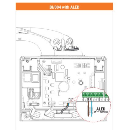ALED/4C - 4х. метрова світлодіодна стрічка червоного кольору  з кабелем для шлагбауму BIONIK 4, WAY004/GO, BIONIK 6 - Зображення 5