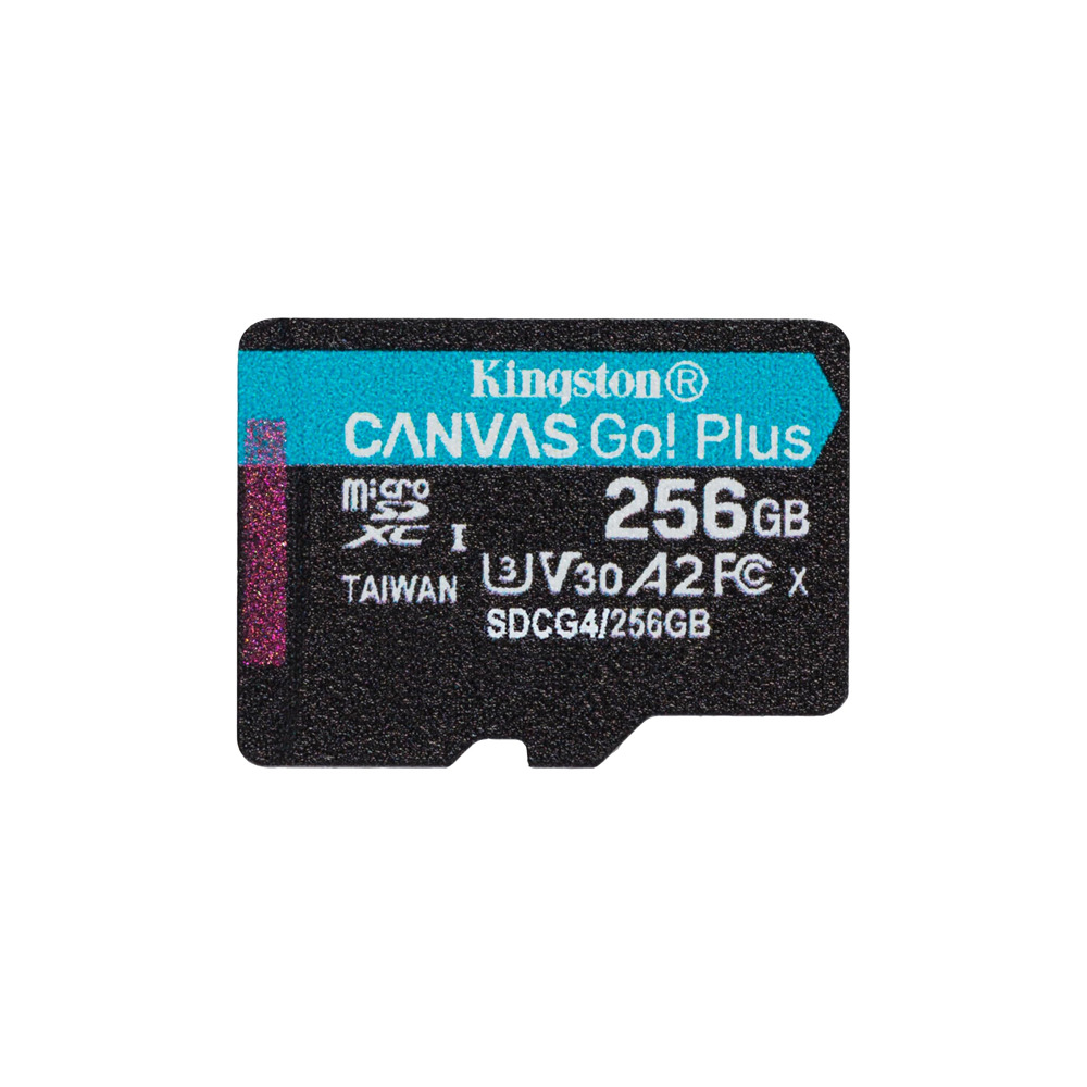 256gb-sdcg4-256gbsp-1 Карта пам'яті Kingston microSDXC 256GB Canvas Go! Plus G4 Class 10 UHS-I U3 V30 A2 (SDCG4/256GBSP) — изображение 1