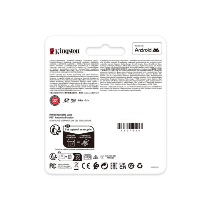 Карта пам'яті Kingston microSDXC 256GB Canvas Go! Plus G4 Class 10 UHS-I U3 V30 A2 (SDCG4/256GBSP) — изображение 4