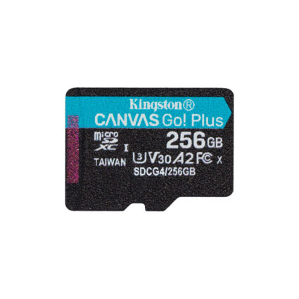 Карта пам'яті Kingston microSDXC 256GB Canvas Go! Plus G4 Class 10 UHS-I U3 V30 A2 + SD-адаптер (SDCG4/256GB) - Зображення 3