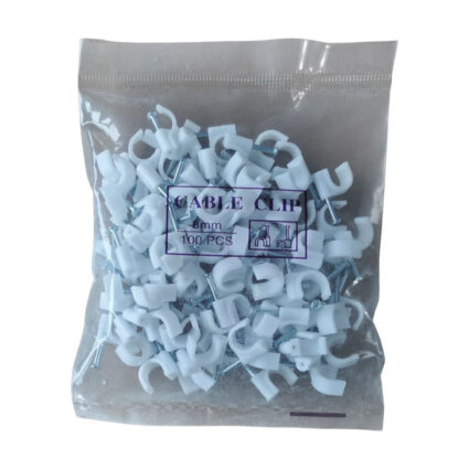 Скоба з цвяхом E-NET 5 мм біла, 100 штук - Зображення 2