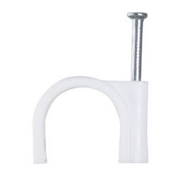 Скоба з цвяхом E-NET 6 мм біла, 100 штук