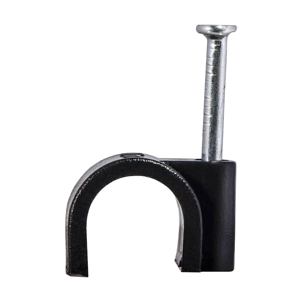 000023677_1_2 Скоба з цвяхом E-NET 6 мм чорна, 100 штук - Зображення 1