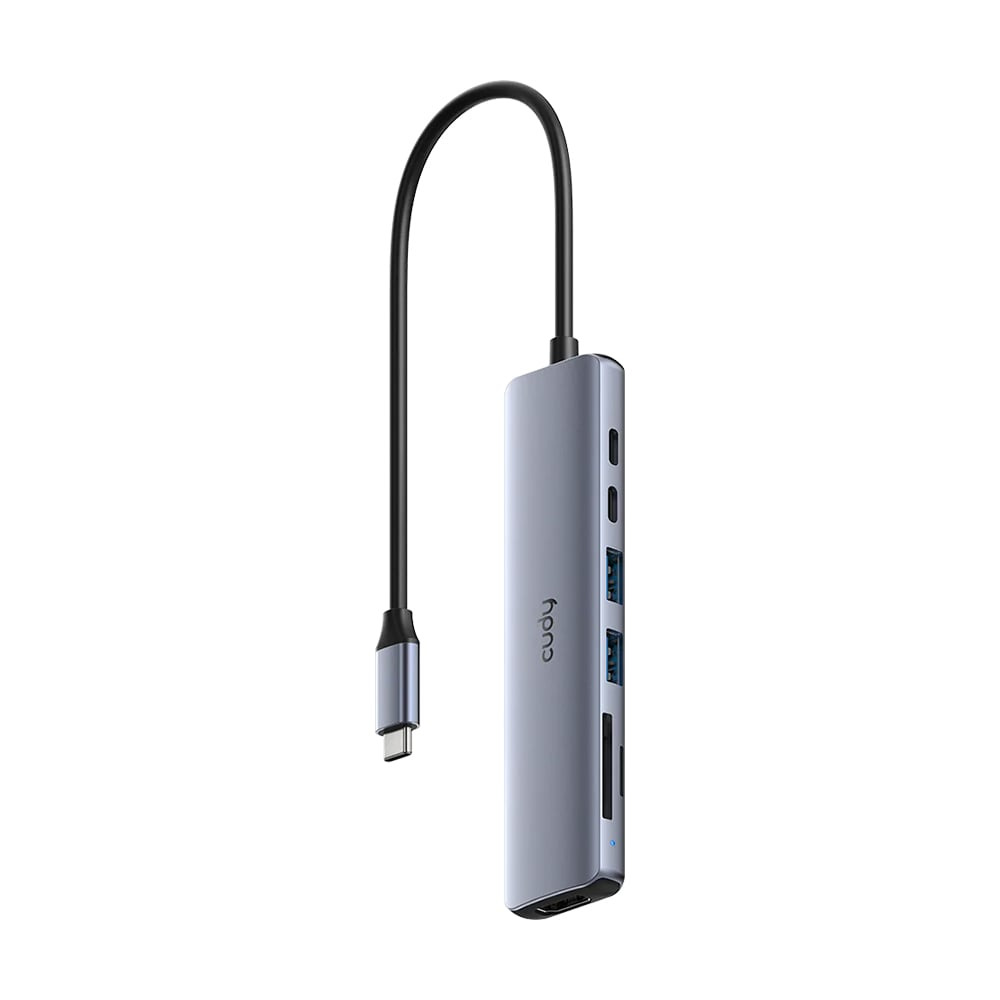 000023906_1_2 USB-C хаб 7-в-1 Cudy UH407 HDMI 4K@60Hz, 2 USB-A, 2 USB-C, SD-card, TF-card - Зображення 1
