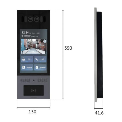 IP-відеопанель багатоабонентська 5Mp Akuvox X915S з екраном 8", розпізнаванням облич та зчитувачем EM-Marine / Mifare / NFC / BLE / QR - Зображення 3