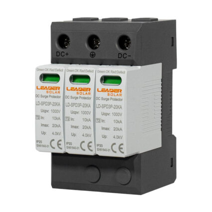 Обмежувач напруги DC 1000V Leader LD-SPD3P-20KA-1000V під DIN-рейку
