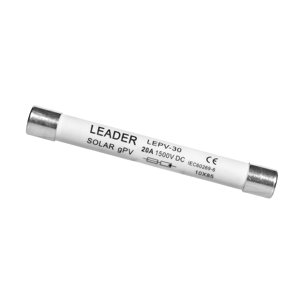 000021804_1_2 Плавкий запобіжник 20A 1500V Leader FSKDC20AL для сонячних панелей - Зображення 1