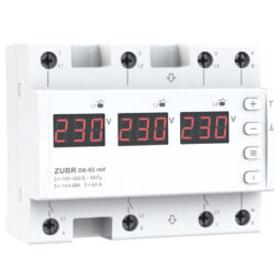 Реле напруги ZUBR D6-63 red 3х63 Ампер