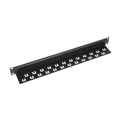 Кабельний організатор Trinix TRX-1U/CM-BH Black з щіткою та кабельними введеннями — изображение 5