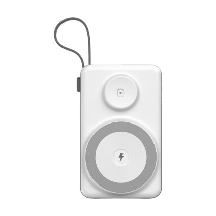 Повербанк 10000mAh Choetech B695 White QC3.0 PD3.0 бездротова зарядка смартфонів та Apple Watch - Зображення 2