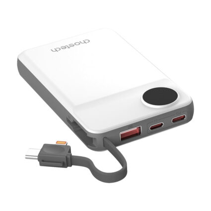 Повербанк 10000mAh Choetech B695 White QC3.0 PD3.0 бездротова зарядка смартфонів та Apple Watch - Зображення 4
