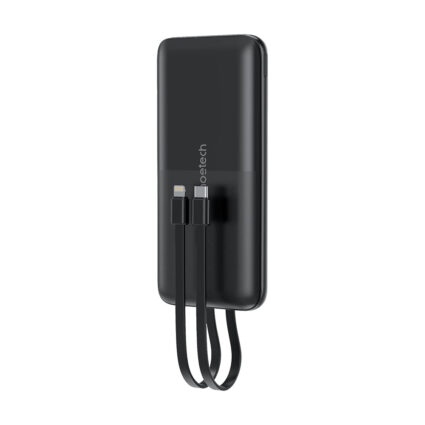 Повербанк 10000mAh Choetech B654 Black 22.5W QC3.0 PD3.0 вбудовані кабелі Type-C та Lightning