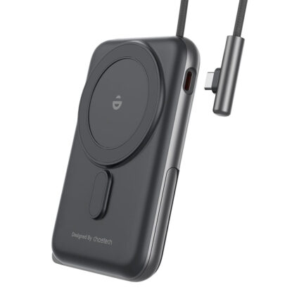 Повербанк 10000mAh Choetech B735 Black QC3.0 PD3.0 бездротова магнітна зарядка, вбудований кабель, підставка - Зображення 2