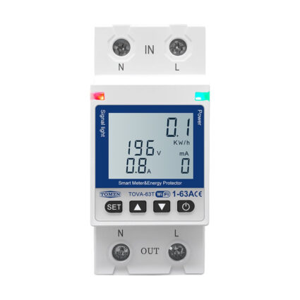 Розумний автоматичний вимикач з Wi-Fi (Tuya) TOMZN TOVA-63T 63A з моніторингом енергоспоживання, захисним реле напруги та захистом від витоку струму - Зображення 2