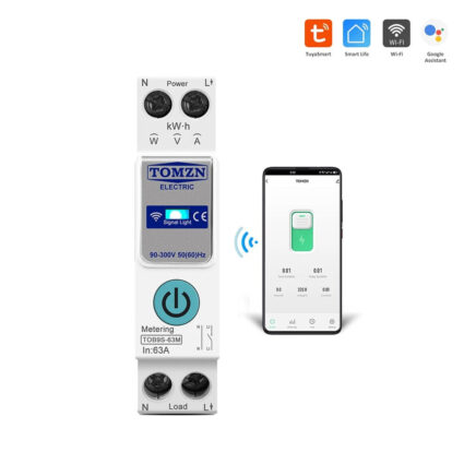 Розумний автоматичний вимикач з Wi-Fi (Tuya) TOMZN TOB9S-63M 63A з моніторингом енергоспоживання - Зображення 5