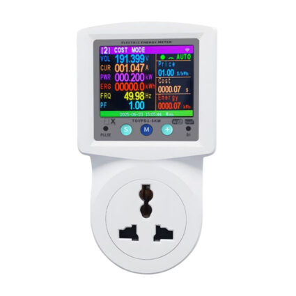 Розумна розетка з реле контролю напруги, струму, потужності з Wi-Fi (Tuya) TOMZN TOVPD1-SKW Universal+EU 16A, моніторинг енергоспоживання