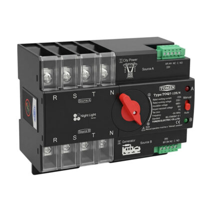Автоматичний перемикач (АВР) під DIN-рейку TOMZN TOQ7/4P 125A 4 полюси - Зображення 3
