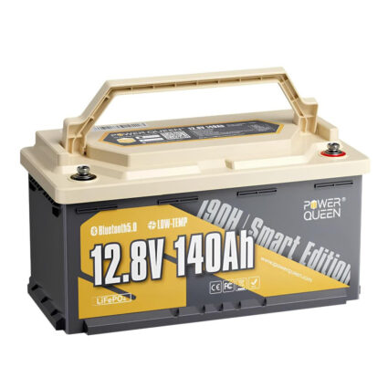 Акумуляторна батарея літій-залізо-фосфатна з Bluetooth 12.8В 140А*год LiFePO4 Power Queen H190 P12V140-150-RV190-BT-4-AC150 - Зображення 2