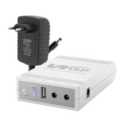 Комплект Mini UPS з блоком живлення: джерело безперебійного живлення Mini UPS WGP UPS103C 16000mAh 5V/12V/12V, Li-ion 4*4Ah, для роутера і оптичного термінала та блок живлення SPF-1202B 12V/2A (24W)