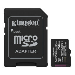 Карта пам'яті microSDXC Kingston 256Gb Canvas Select Plus Gen3 class 10 А1 UHS-I + SD-адаптер (SDCS3/256GB)