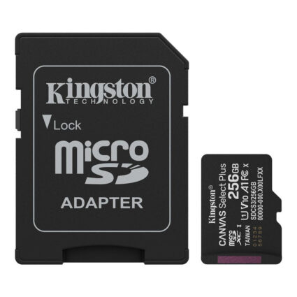 Карта пам'яті microSDXC Kingston 256Gb Canvas Select Plus Gen3 class 10 А1 UHS-I + SD-адаптер (SDCS3/256GB)
