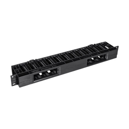 Кабельний організатор Trinix TRX-1U/CM-HP Black horizontal горизонтальний пластиковий на 12 портів для комутаційної шафи 19" — изображение 2