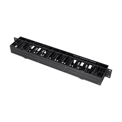 Кабельний організатор Trinix TRX-1U/CM-HP Black horizontal горизонтальний пластиковий на 12 портів для комутаційної шафи 19" — изображение 3
