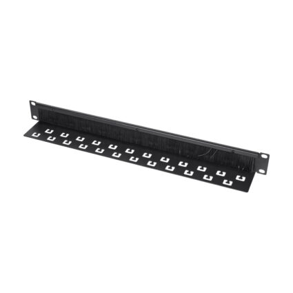 Кабельний організатор Trinix TRX-1U/CM-BH Black з щіткою та кабельними введеннями — изображение 4