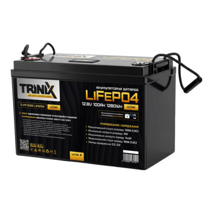 Акумуляторна батарея літій-залізо-фосфатна 12.8В 100А*год Trinix TLFP-12100 Ultra LiFePO4 з Bluetooth (Black) - Зображення 2