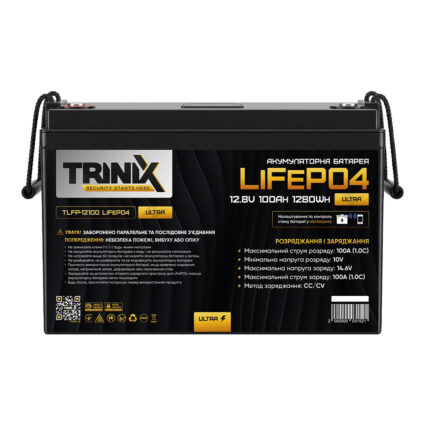 Акумуляторна батарея літій-залізо-фосфатна 12.8В 100А*год Trinix TLFP-12100 Ultra LiFePO4 з Bluetooth (Black) - Зображення 3