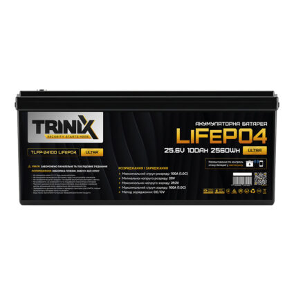 Акумуляторна батарея літій-залізо-фосфатна 25.6В 100А*год Trinix TLFP-24100 Ultra LiFePO4 з Bluetooth (Black) — изображение 2