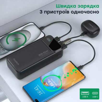 Повербанк 30000 mAh Choetech B730 Black 22.5W QC3.0 PD3.0 - Зображення 4