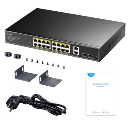 PoE-комутатор 20-портовий некерований Cudy GS1018PS2 гігабітний з 16 портами PoE+, 200W - Зображення 4