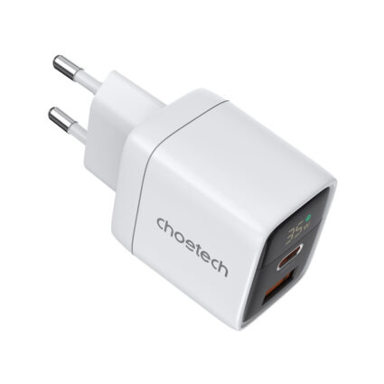 Мережевий зарядний пристрій Choetech PD6052 PD35W GAN A+C White - Зображення 2